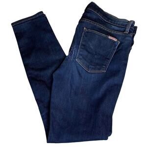 Hudson Dark Wash Ripped Jeans Denim Pocket Taper Ankle Pants Super Soft Size 30